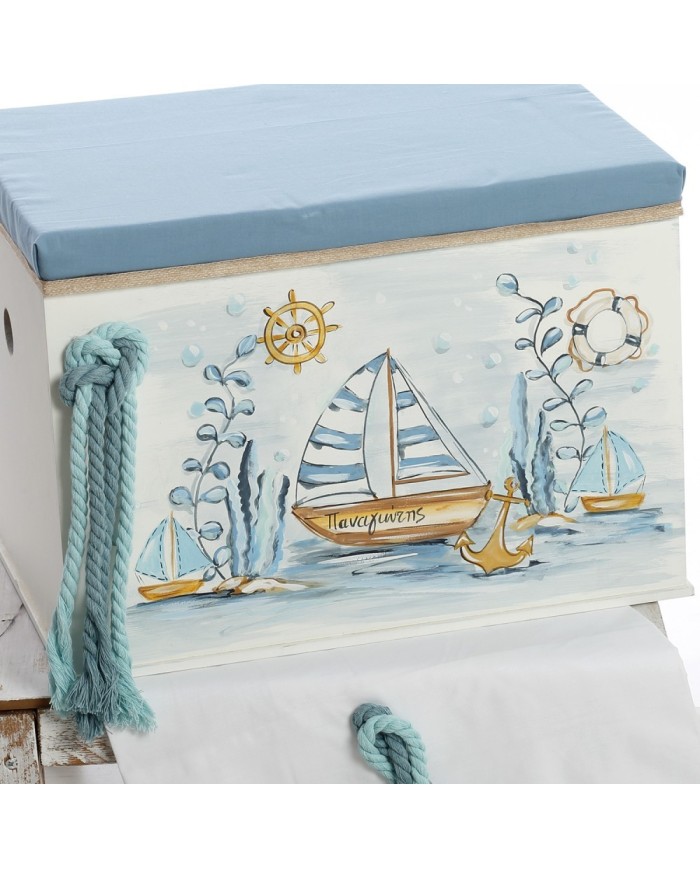 Σετ Βάπτισης Κουτί-Θρανίο "Watercolor Sailing Adventure" Ζωγραφιστό 2603