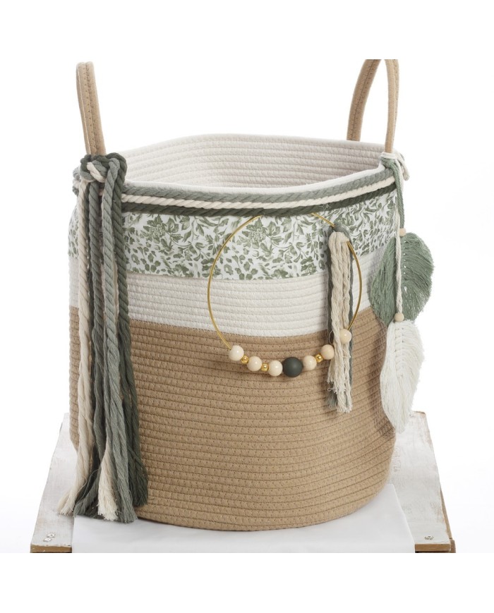 Σετ Βάπτισης Καλάθι Rope "Green Macrame Dreams" 2628