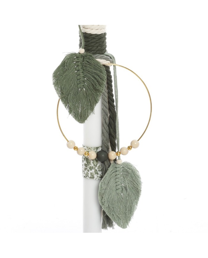 Σετ Βάπτισης Καλάθι Rope "Green Macrame Dreams" 2628