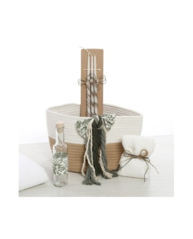 Σετ Βάπτισης Καλάθι Rope "Green Macrame Dreams" 2628