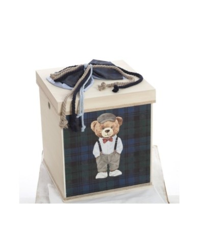 Σετ Βάπτισης Κουτί "Royal Plaid Collection" με Αρκουδάκι 2622