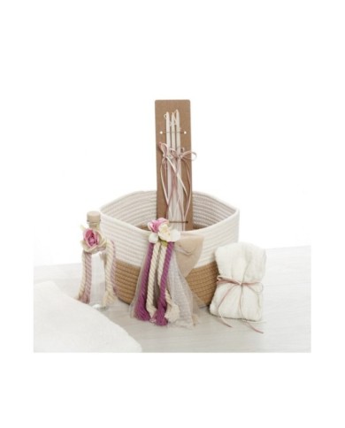 Σετ Βάπτισης Καλάθι "Macrame Rainbow Collection" 2611