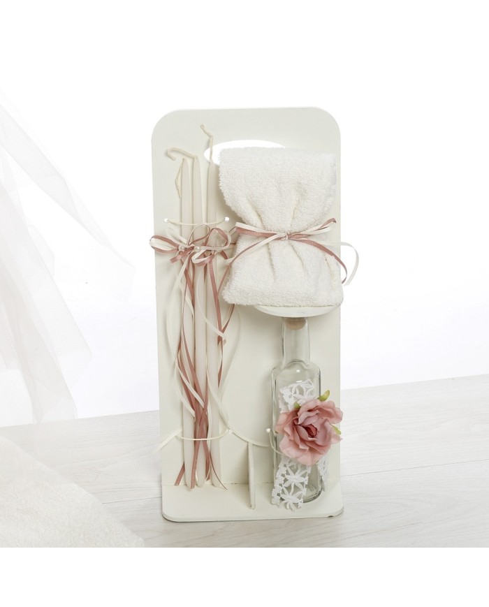 Σετ Βάπτισης Μπουντουάρ "Signature Rose" με Μονόγραμμα 2608