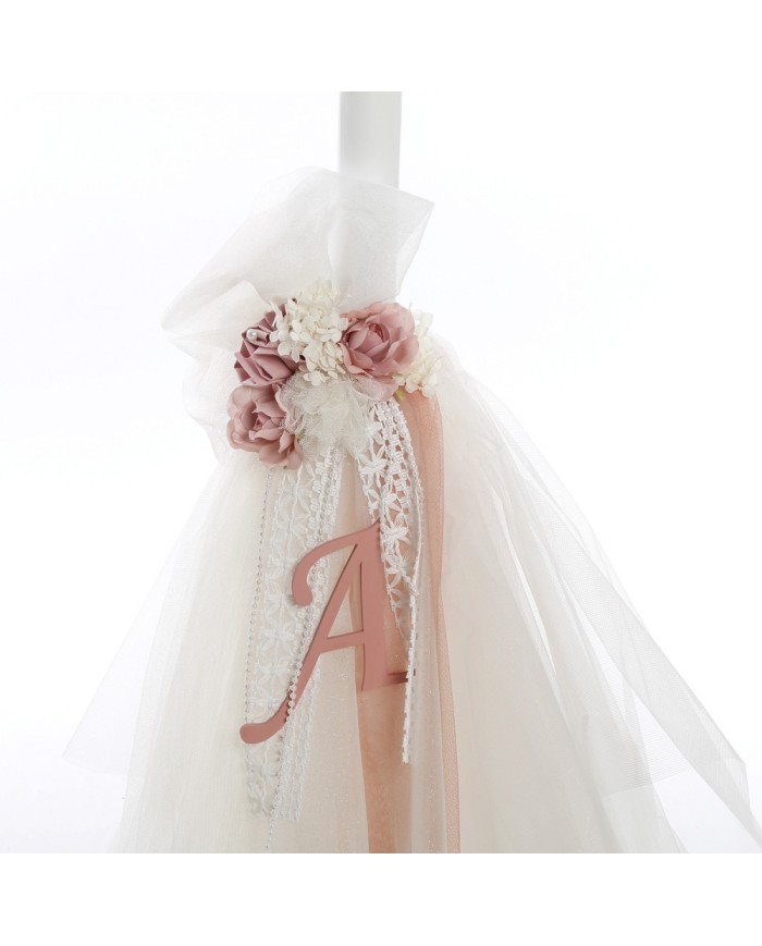 Σετ Βάπτισης Μπουντουάρ "Signature Rose" με Μονόγραμμα 2608