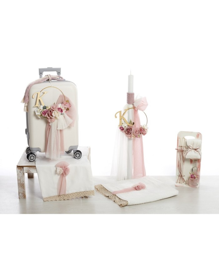 Σετ Βάπτισης Τρόλεϊ "Romantic Floral Collection" 2607