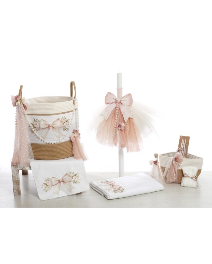 Σετ Βάπτισης Καλάθι Rope "Boho Chic Elegance" 2635