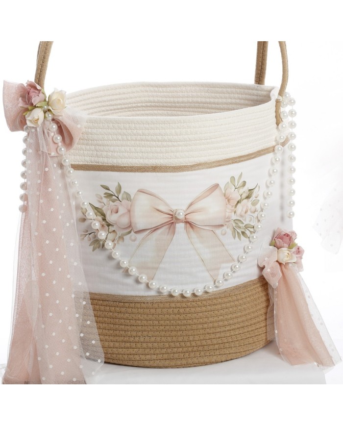 Σετ Βάπτισης Καλάθι Rope "Boho Chic Elegance" 2635