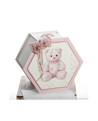 Σετ Βάπτισης Εξάγωνο Κουτί "Pink Bear" 2626