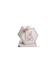 Σετ Βάπτισης Εξάγωνο Κουτί "Pink Bear" 2626