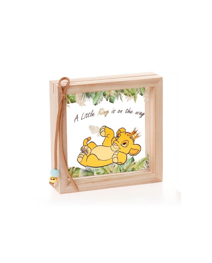 Ξύλινη Κορνίζα Plexiglass "A Little King is on the Way"
