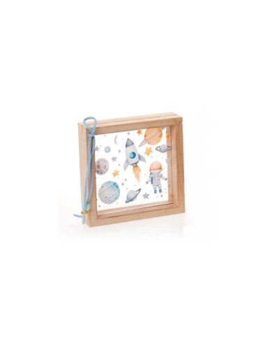 Ξύλινη Κορνίζα Plexiglass με Διαστημικό Θέμα