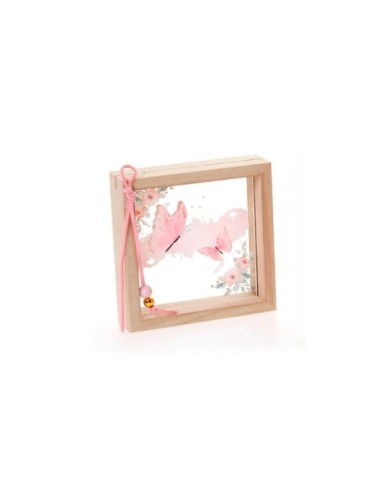 Ξύλινη Κορνίζα Plexiglass με Θέμα Πεταλούδες