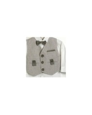 Βαπτιστικό Κουστούμι "Olive Herringbone Classic" ΚΔ-2602