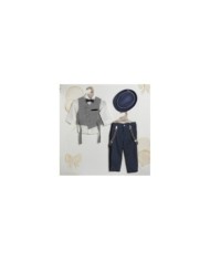 Βαπτιστικό Κουστούμι Αγοριού "Navy Check Wrap" ΚΔ-2601
