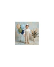 Βαπτιστικό Κουστούμι "Rustic Sand Overalls"  Κ-2631