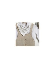 Βαπτιστικό Κουστούμι "Rustic Sand Overalls"  Κ-2631