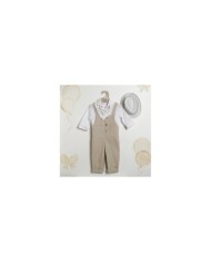 Βαπτιστικό Κουστούμι "Rustic Sand Overalls"  Κ-2631