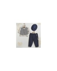 Βαπτιστικό Κουστούμι "Navy Grey Gentleman" Κ-2622