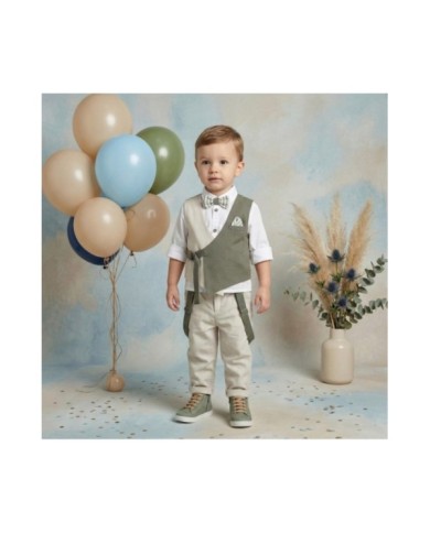 Βαπτιστικό Κουστούμι "Olive Two-Tone Wrap" Κ-2619