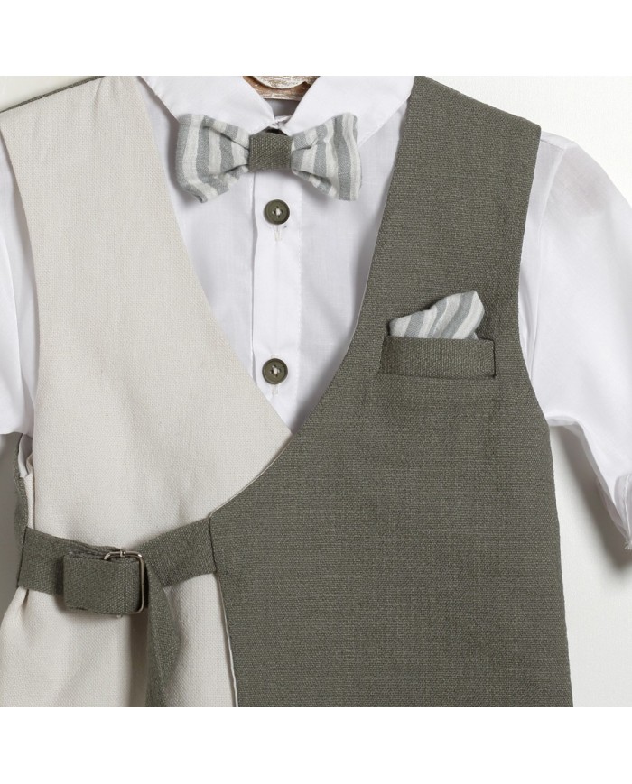 Βαπτιστικό Κουστούμι "Olive Two-Tone Wrap" Κ-2619