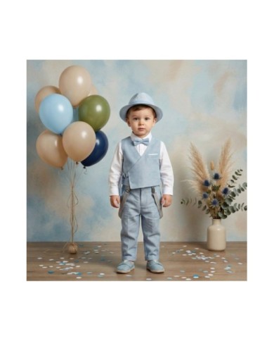 Βαπτιστικό Κουστούμι "Chambray Wrap Elegance"  ΚΔ-2604