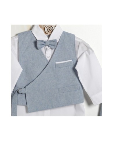 Βαπτιστικό Κουστούμι "Chambray Wrap Elegance"  ΚΔ-2604
