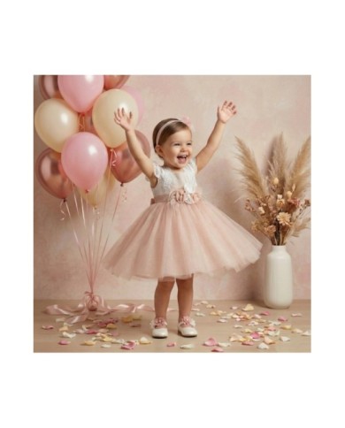 Βαπτιστικό Φόρεμα "Glitter Peach Fairy" 2610