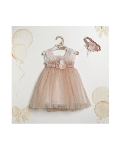 Βαπτιστικό Φόρεμα "Glitter Peach Fairy" 2610