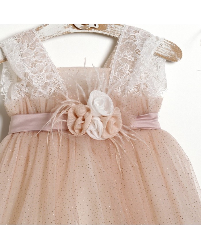 Βαπτιστικό Φόρεμα "Glitter Peach Fairy" 2610