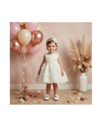 Βαπτιστικό Φόρεμα "Pure Mousseline Ruffles"