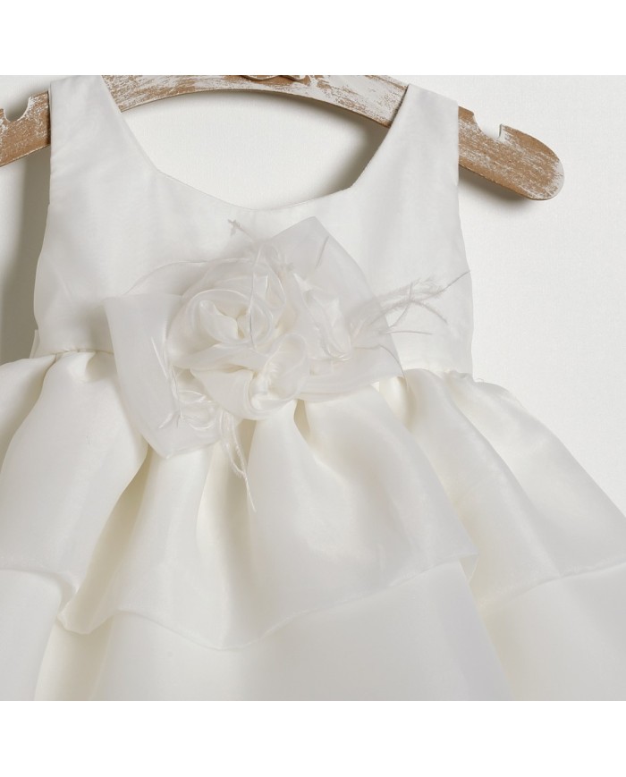 Βαπτιστικό Φόρεμα "Pure Mousseline Ruffles"