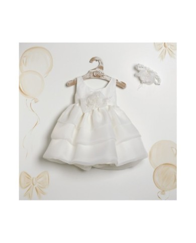 Βαπτιστικό Φόρεμα "Pure Mousseline Ruffles"