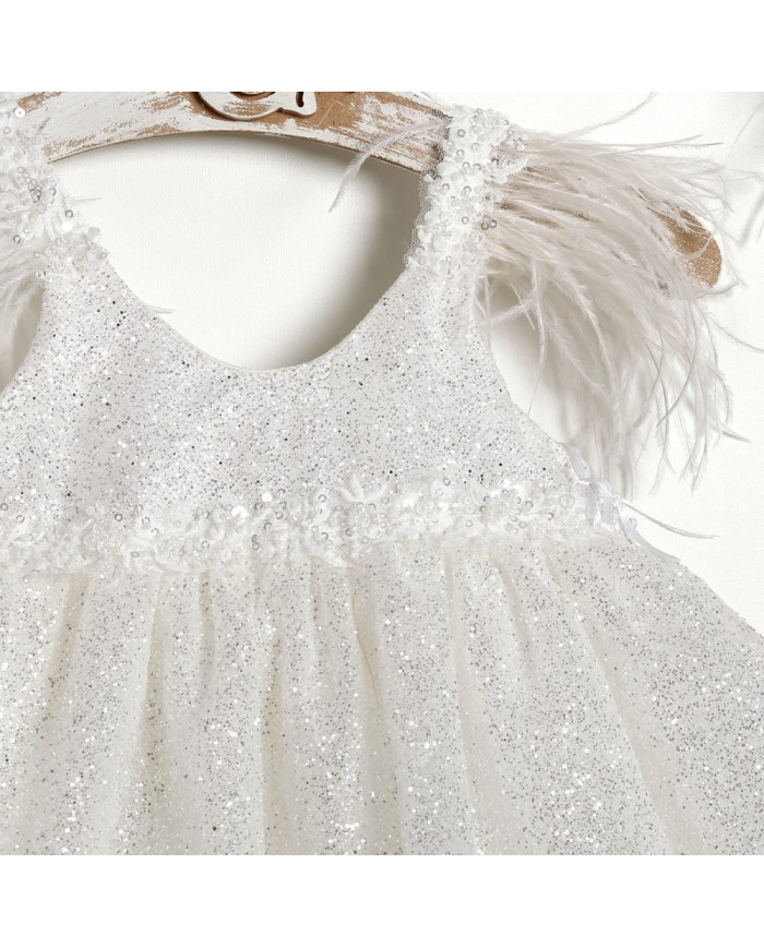 Βαπτιστικό Φόρεμα "Sparkling White Swan" 2613