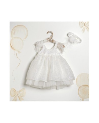 Βαπτιστικό Φόρεμα "Sparkling White Swan" 2613