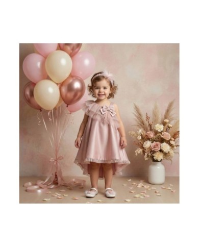 Βαπτιστικό Φόρεμα "Asymmetric Rose Glow" 2636