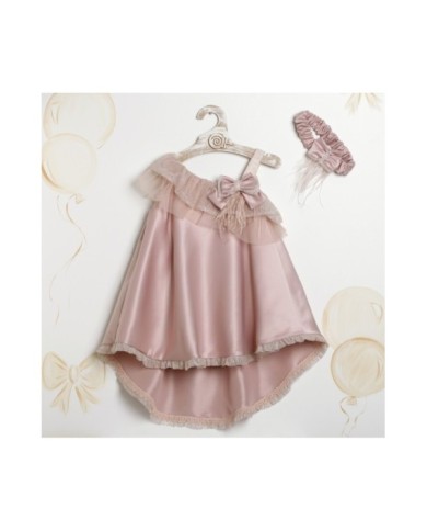 Βαπτιστικό Φόρεμα "Asymmetric Rose Glow" 2636