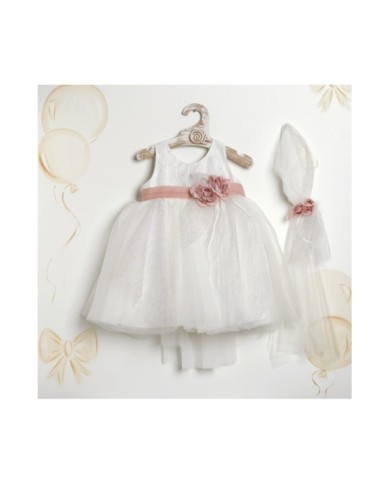 Βαπτιστικό Φόρεμα "Sparkle Rose Elegance" 2635