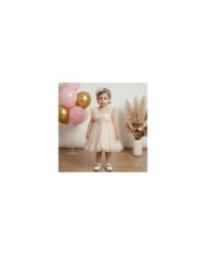 Βαπτιστικό Φόρεμα "Blush Feather Elegance" 2612